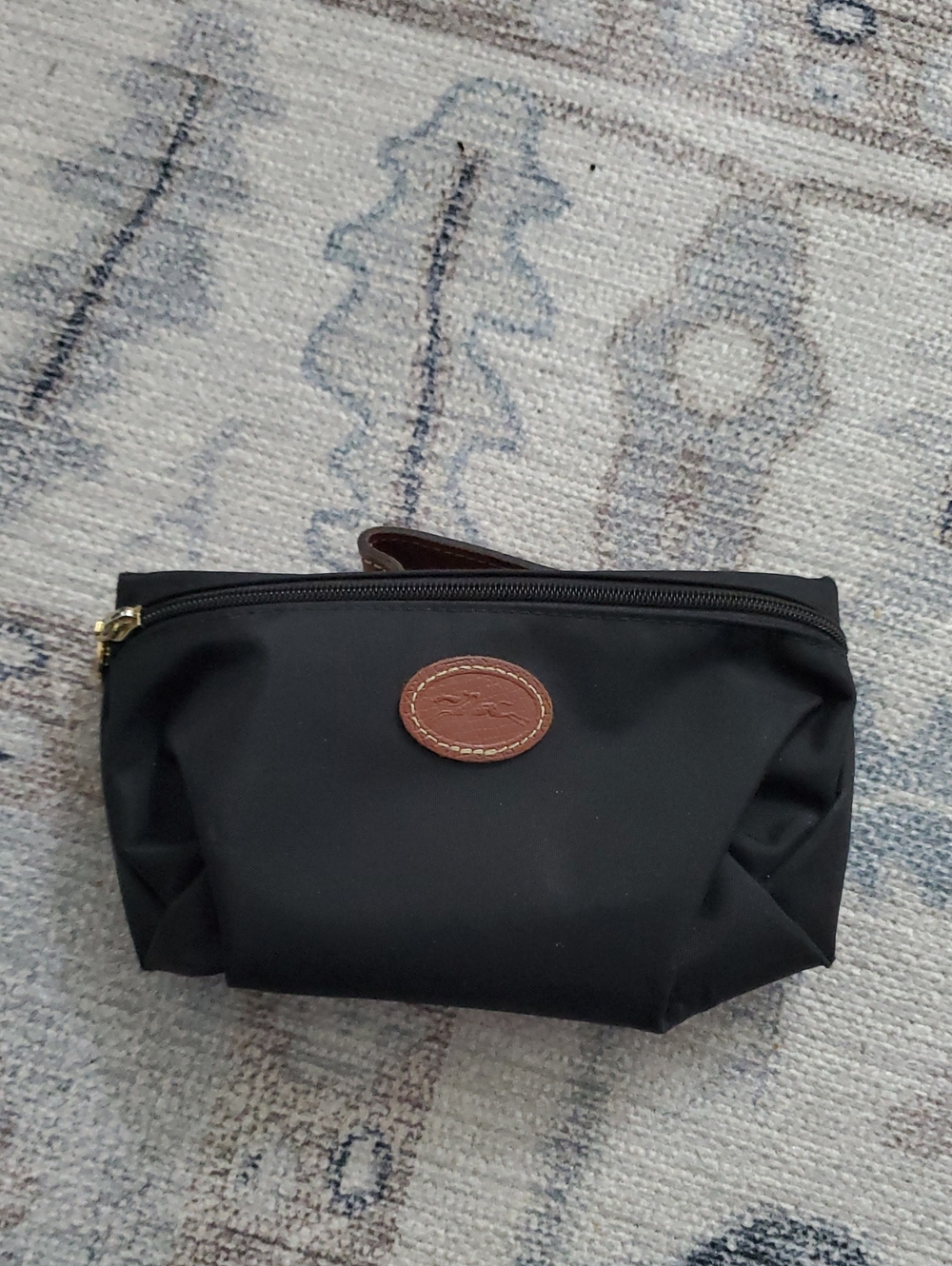 Longchamp Le Pliage Zip Cosmetic Case Black Accessory Bag